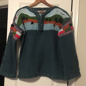 Deletes Misnight 1970s Vintage Embroidered Sweater